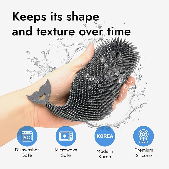 carrotez 2 Pack Silicone Dish Scrubbers, Scratch-Free Kitchen Sponge