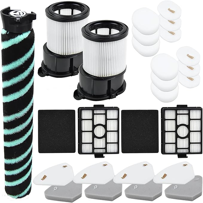 Replacement Accessories Compatible with Shark IP3251 IP3253 Cordless Vacuum Cleaner (1 roller brush + 2 filters + 6 filter pads + 2 Auto-Empty System filters + 4 Auto-Empty System filter pads)