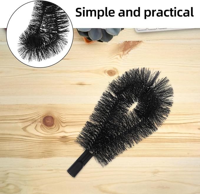 PartyKindom 2pcs Angled Gutter Cleaning Brush Head, Extension Pole Attachment for Roof Leaf and Debris Removal, Outdoor Sweeper