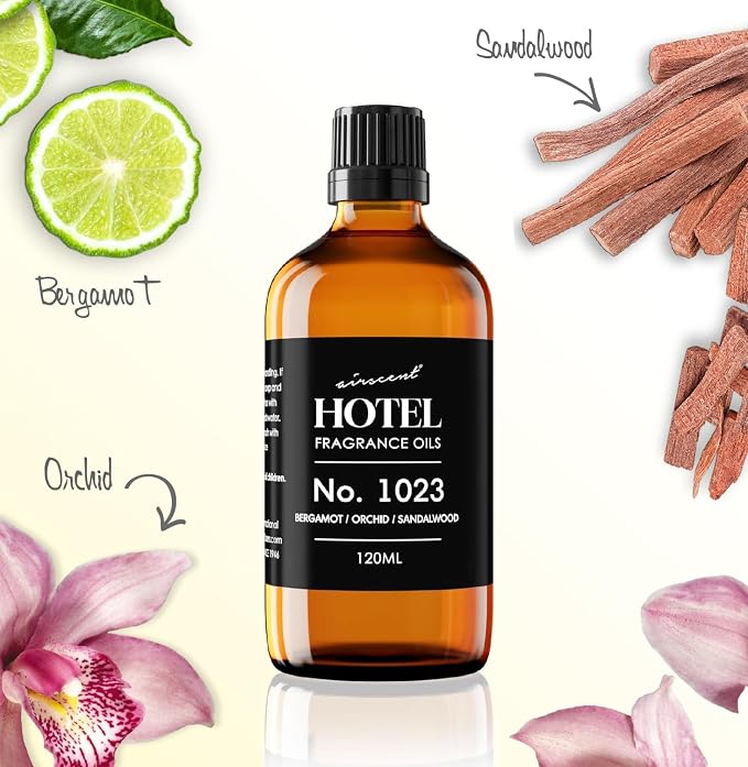 AirScent Hotel Diffuser Oil Buyers’ Best Picks 3-Pack Gift Set - 120 mL Fragrance Oil Bottles for Ultrasonic and Waterless Diffusers and Crafting - Fragrance No. 1014, No. 1023 & No. 1111