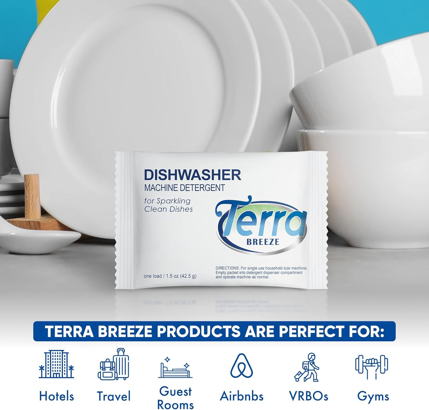 Automatic Dishwasher Detergent Powder - 1.5 oz Packets (200 packs)