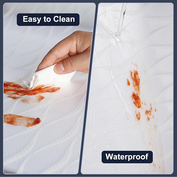 Shelf Liner, Waterproof Refrigerator Liner, Drawer Liners for Kitchen Cabinet, Bathroom Sink Mat No Slip Cupboard Mats Non Adhesive Fridge Liner EVA Place Mats Roll - Clear Wave 12"×118"