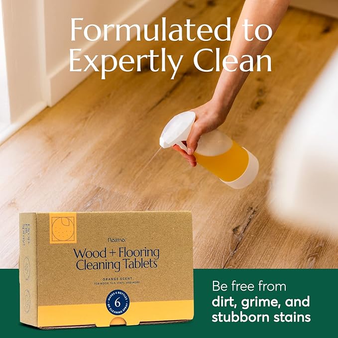 CLEANOMIC Reusable Kitchen Cloth, Wood and Flooring Cleaning Tablets & Fabric Softener Sheets Bundle