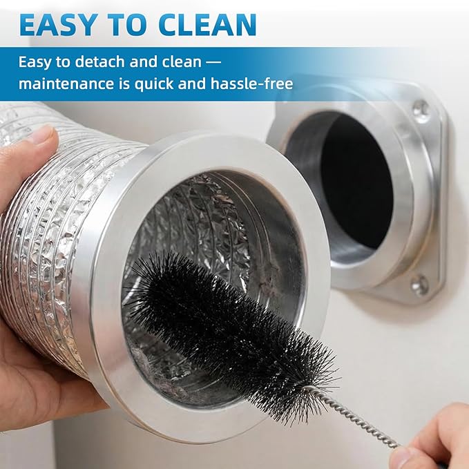 Upgrade Magnetic Dryer Vent Connector Kit, Quick Connection and Disconnection Strong Magnet Self-Alignment Airtight Seal Easy to Clean Includes 3.3 ft 4" Duct, 2 Clamps and 1 Screwdriver
