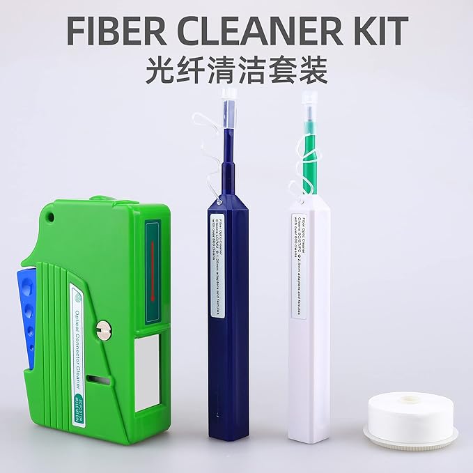 FTTH Optical Fiber Cable Cleaner Pen Tool Kit 2.5mm LC MU 1.25mm SC FC ST LC Connector Joiner Fiber Optic Cleaning Box Tool 500+ Cleans