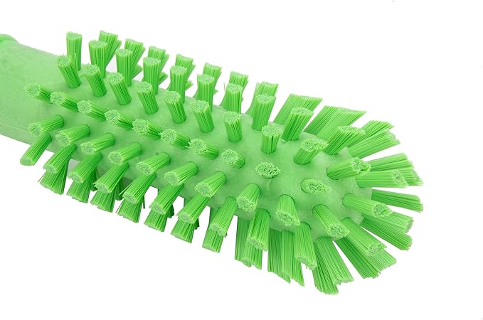 SPARTA Industrial Tank Brush Head Pipe Brush Head, Drain Brush with 3/4" Thread Hole (Handle Not Included) for Commercial Use, Plastic, 2 x 5.7 Inches, Lime