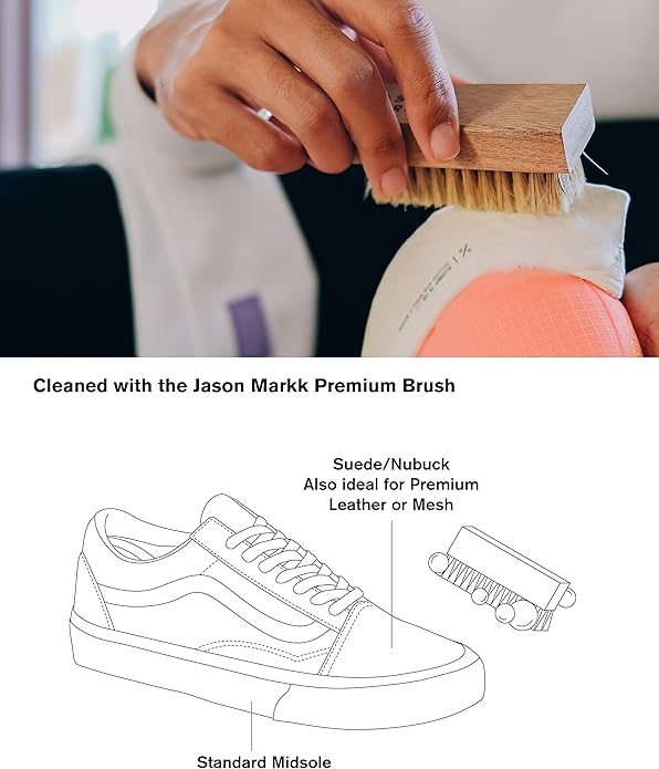 Jason Markk Essential Kit & Delicates Shoe Cleaning Brush Bundle, 3-Piece Shoe and Sneaker Cleaner Set, Deep Cleaning and Extra Gentle, Safe for Leather, Suede, Nubuck, Cotton, Knits