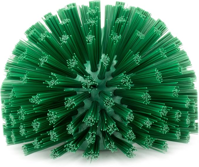 SPARTA Industrial Tank Brush Head Pipe Brush Head, Drain Brush with 3/4" Thread Hole (Handle Not Included) for Commercial Use, Plastic, 6 x 4.3 Inches, Green, (Pack of 2)