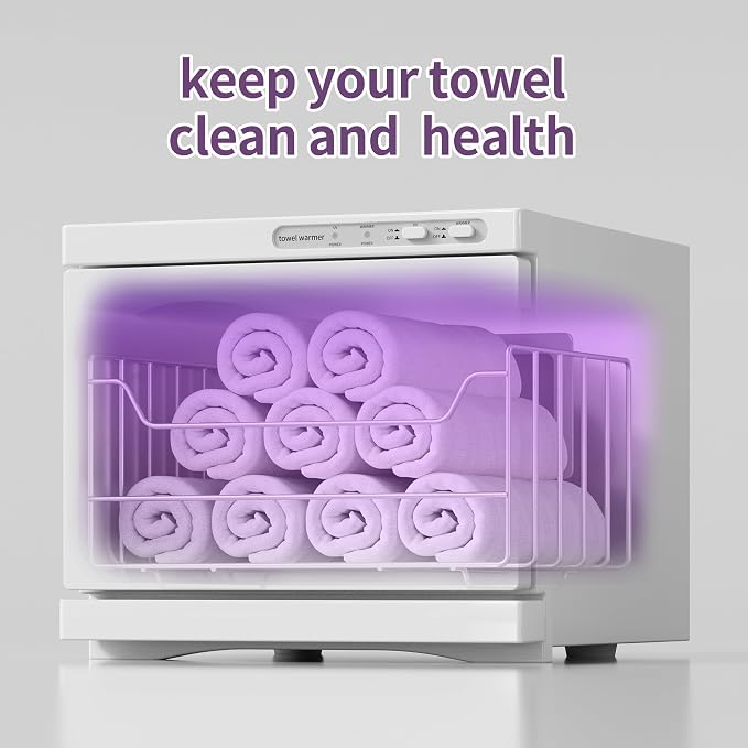 Towel Warmer, 8L Hot Towel Warmers for Facials, Salon Towel Warmers for Spa and Home,Barbershop, Esthetician.(White)