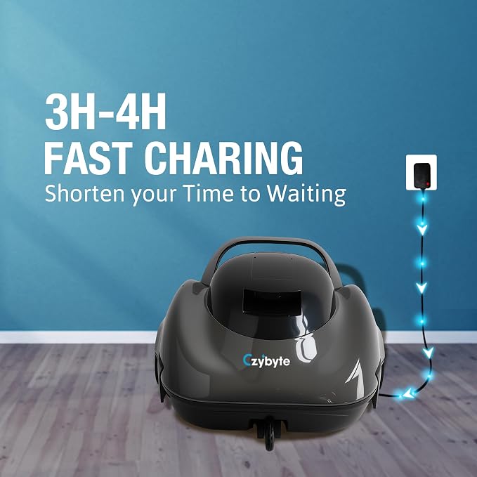 Robotic Pool Cleaner, Cordless Pool Vacuum with 18.5 GPM Powerful Suction,120-Min Runtime, Self-Parking, Pool Vacuum for Above-Ground & Flat Pools to 860 sq.ft，Light Gray