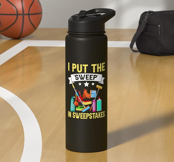 I put the Sweep in Sweepstakes Cleaning Stainless Steel Insulated Water Bottle