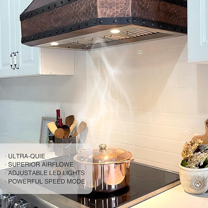 SINDA 60 Inch Built-in Range Hood Insert Vent 1260 CFM with 4 Speed Exhaust Fan Kitchen Under Cabinet Vent Hood Adjustable LED Lights, Dishwasher-safe, Baffle Filters,Stainless Steel