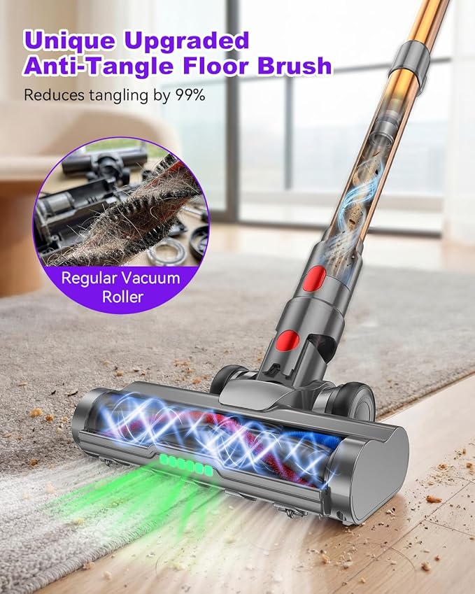 YU7 Max Cordless Vacuum Cleaner, 650W 55kPa Stick Vac with Intelligent Auto Mode, Up to 80 Min Long Runtime, Self-Standing Wireless Vaccum for Home, Pet Hair, Carpets & Hard Floors