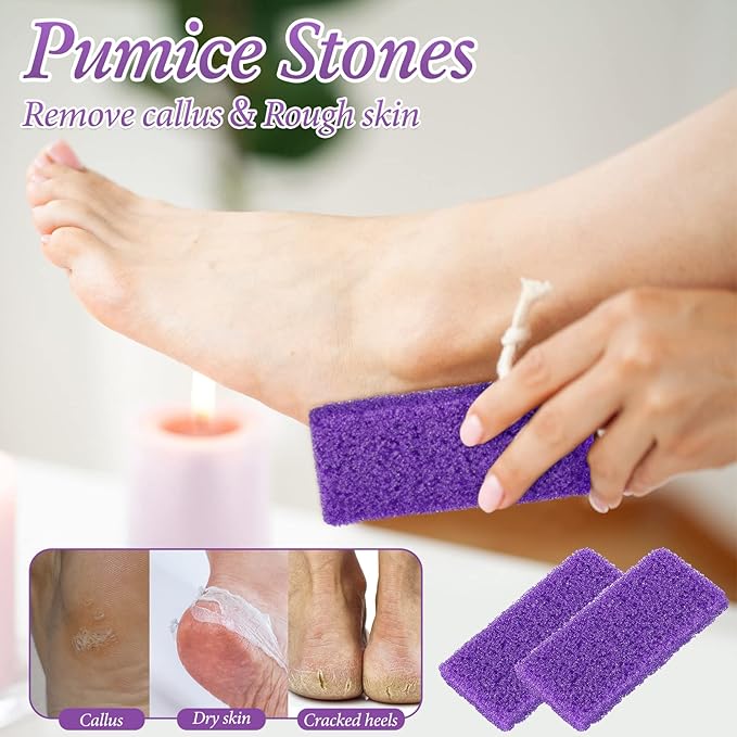Dunzy 200 Pcs Disposable Pumice Stones for Feet, Professional Pedicure Callus Remover Blocks for Spa Salon Pedicure Supplies, Foot Exfoliating Scrubber for Dead Skin and Heel Care