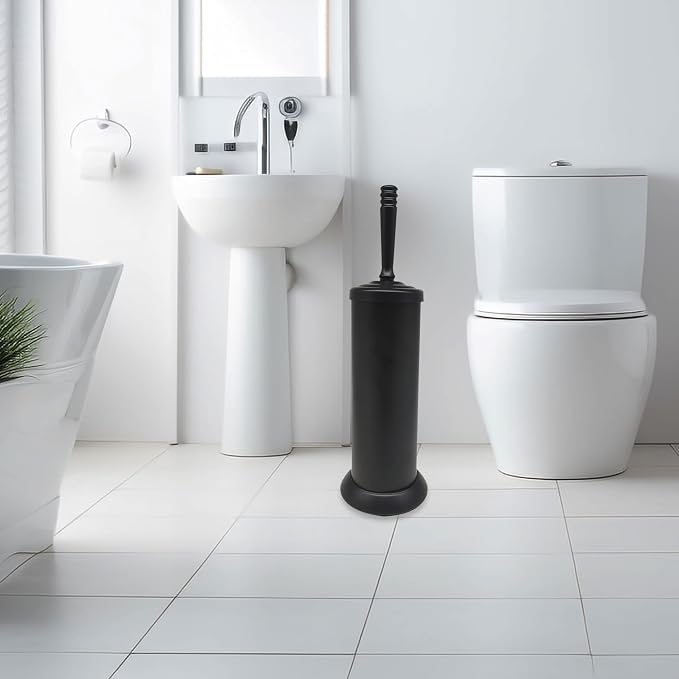 Matte BlackToilet Bowl Brush with Holder, Durable Bathroom Cleaning Tool, Modern Design for Easy Toilet Maintenance, Bathroom Cleaner Brush for Efficient Cleaning and Hygiene