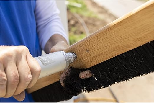 Marshalltown Wood Backed Concrete Broom, 24 Inch Size, Horsehair Bristles, Made in The USA, 6597