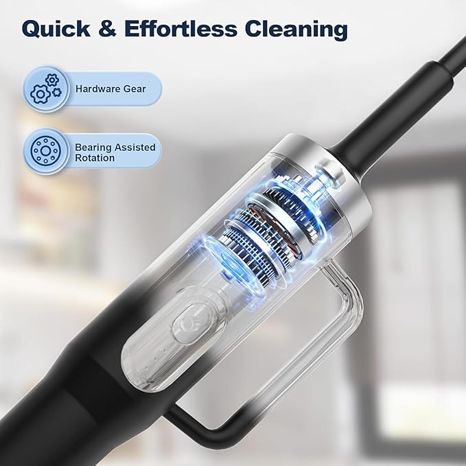 5 in 1 Electric Bottle Brush Cleaner Compatible Stanley Bottle Brush Straw Cleaner Multifunction Rechargeable IPX6 Waterproof Extra Long Design for Stanley Cup, Sports Bottle and More (Black)