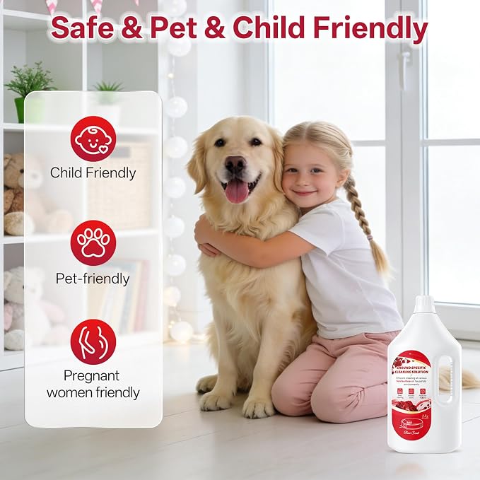 2.5 L Floor Cleaning Solution Rose Scent, Compatible with Roborock/Shark/Bissell/Swiffer/IRobot/Eufy Quick Drying Without Residue Suitable for All Robot Vacuums and Wet Dry Dual-Use Vacuum Cleaners