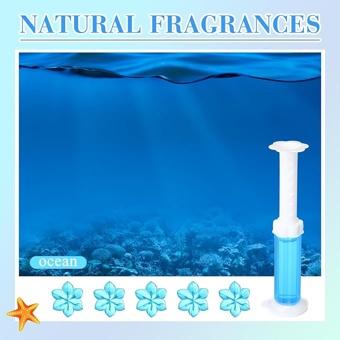 6 Pcs Toilet Gels 84 Count 1 Kind Flower Stamp Bowl Gel Scent Toilet Stain Removal Cleaner Air Freshener Flower Stamps Pack for Bathtubs Bathroom