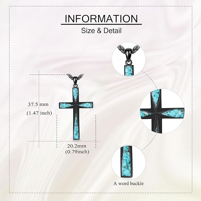 ONEFINITY Religious Cross Pendant Necklace Sterling Silver Origami Cross Pendant Gifts for Women Men Jewelry