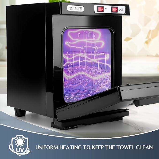 Hot Towel Warmer, 5L Hot Towel Cabinet, 2-in-1 Heated Towel Warmer for Facials Spa Estheticians Massage Salon and Home