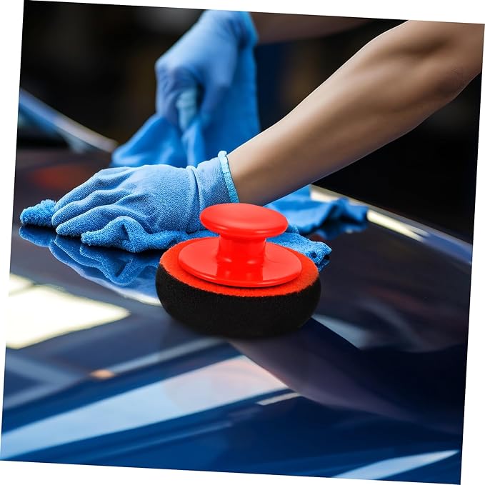 Mobestech 3sets Car Wax Applicator Pads Car Polishing Kit Wax Sponge Pads Tools Vehicle Buffing
