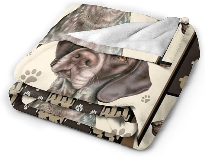 German Shorthaired Pointer Gifts & Decor: Cute Dog Throw Blanket - Soft, Warm, Cozy Fleece for Couch, Sofa, Bed - 60"x50"