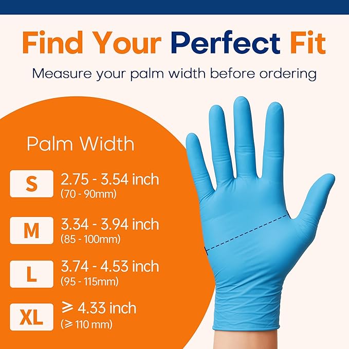 Supmedic Medical Soft Max™ Nitrile Exam Gloves, 1000 Pcs Latex-Free Powder-Free Food Safe Clean Cooking Disposable Glove Blue
