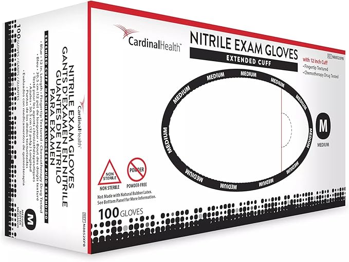 Cardinal Health™ Extended Cuff Nitrile Exam Gloves