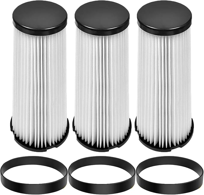 3 Pack F1 Filter Replacement & 3 Pack Style 4/5 Vacuum Belt Compatible with Dirt Devil Upright Vacuum Cleaner