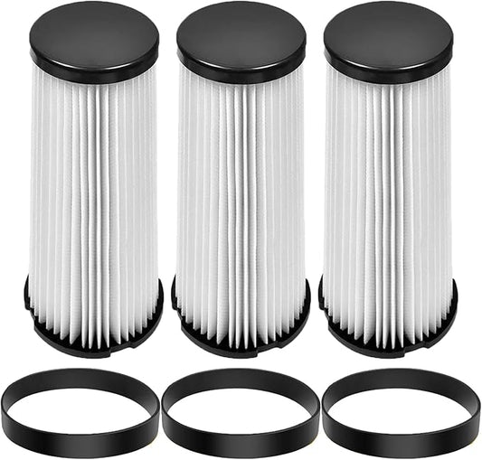 3 Pack F1 Filter Replacement & 3 Pack Style 4/5 Vacuum Belt Compatible with Dirt Devil Upright Vacuum Cleaner