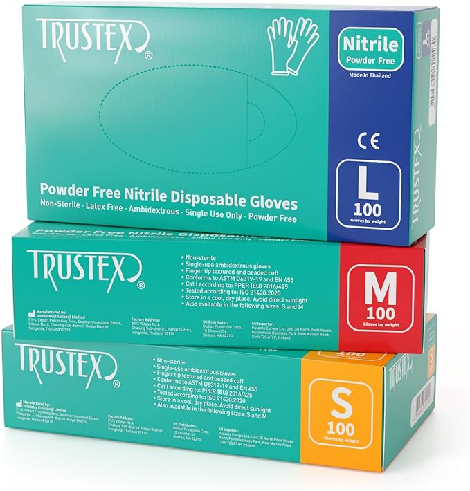 Trustex Nitrile Disposable Gloves | Powder Free | Choose Size and Quantity
