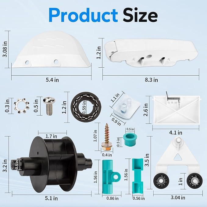 Pool Cleaner Pod Kit AXV417WHP for Hayward Pool Vacuum Part Replaces, and AXV621DAT Pool Vac A-Frame/Turbine Tune-Up Rebuild Kit, Compatible with Hayward Navigator Pool Vac Ultra Pool Cleaner