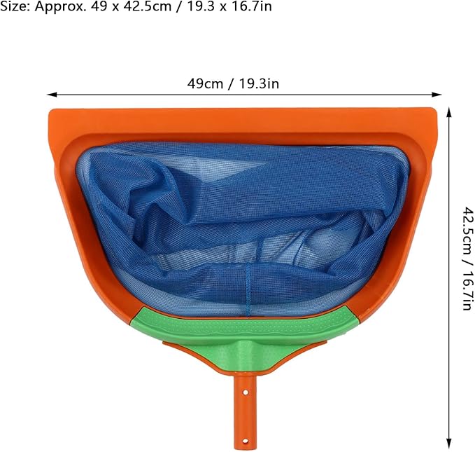 Ultra Fine Mesh Skimmer Rake, Pool Leaf Net with Plastic Frame Replacement Pool Cleaning Net for Cleaning Swimming Pools Hot Tubs Spas Fountains