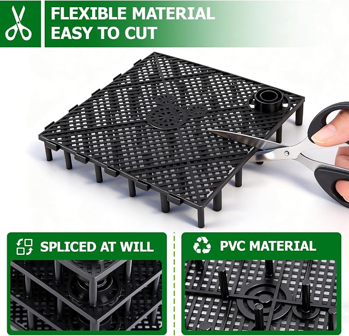 Sieral Undergravel Aquarium Filter for 40-55 Gallon Tanks, 16 Pcs 5.7'' x 5.7'' Plates, Under Gravel System for Clean Water, with 4 Uplift Tube and 1 Filter Cotton, for Fish Tank Fresh and Saltwater