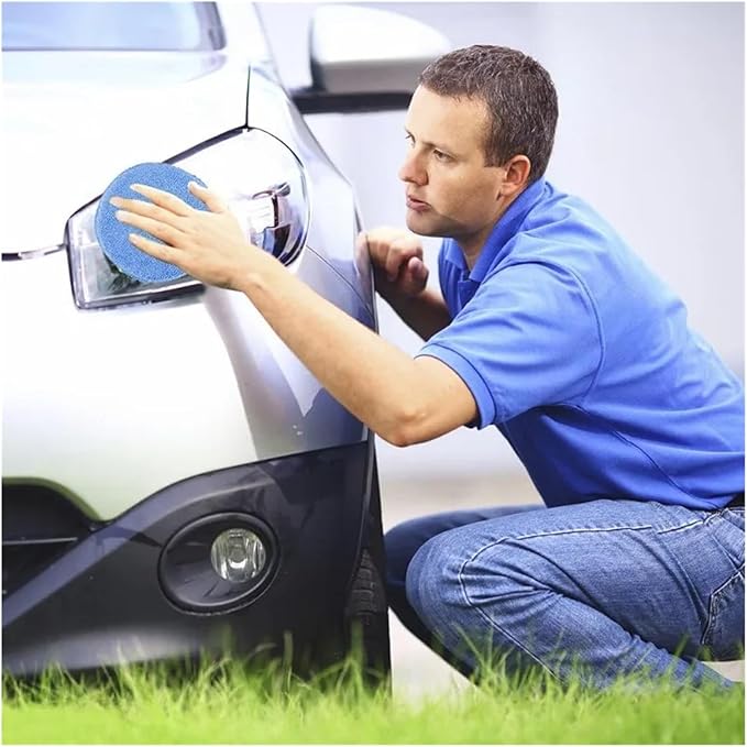1 PC Microfiber Wax Applicator Pads, Buffing & Detail Polishing Foam Pads for Car Cleaning Fine Polishing