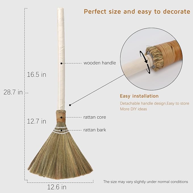 Wedding Broom for Jumping Ceremony, Jumping The Broom for Wedding, Decorative DIY Broomstick, for African American