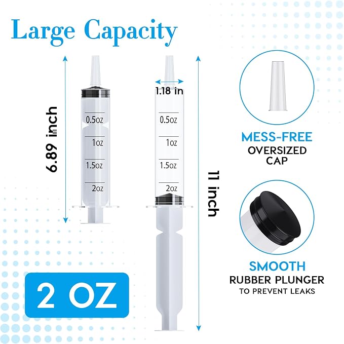FOCUSLINE 50 Pack Jelly Shot Syringes, 2 OZ Capacity Plastic Shot Glasses, Durable Jelly Shot Syringes with Lid, Perfect for Halloween, Thanksgiving, Christmas