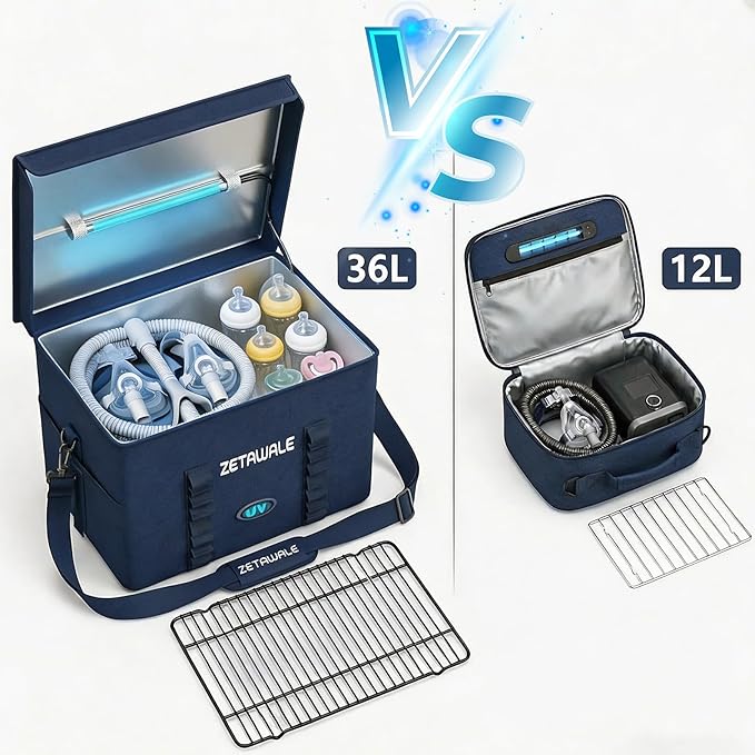 UV Light Sanitizer Box Foldable Large Cleaner and Sanitizing Machine with Timer UVC Light Sanitization Bag Household for Cell Phone,Earphones,Plush Toys,Towels,Keys,Brushes and Combs（36L）