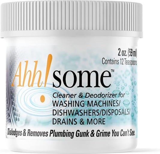 2 in 1 Washing Machine/Dishwasher Bio Cleaner & Deodorizer Gel, 24 Cleanings in a single container, Septic Safe Formula to clean inside out of Front End, Top End, HE Washing Machines and Dishwashers