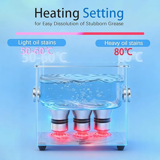 6L Ultrasonic Cleaner with Timer & Heater, Professional Ultrasonic Parts Cleaner, Knob Control Ultrasonic Cleaning Machine for Glasses Watch Jewelry Denture Dental Irrigator Parts Tools Circuit Board