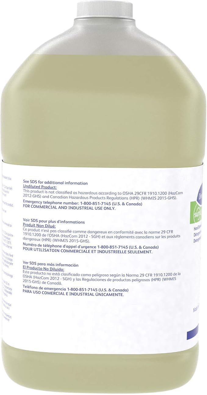 Diversey 957229280 SUMA Light Hand Dishwashing Detergent, Dish Soap Cuts Grease with Citrus Scent, Concentrate, 1-Gallon
