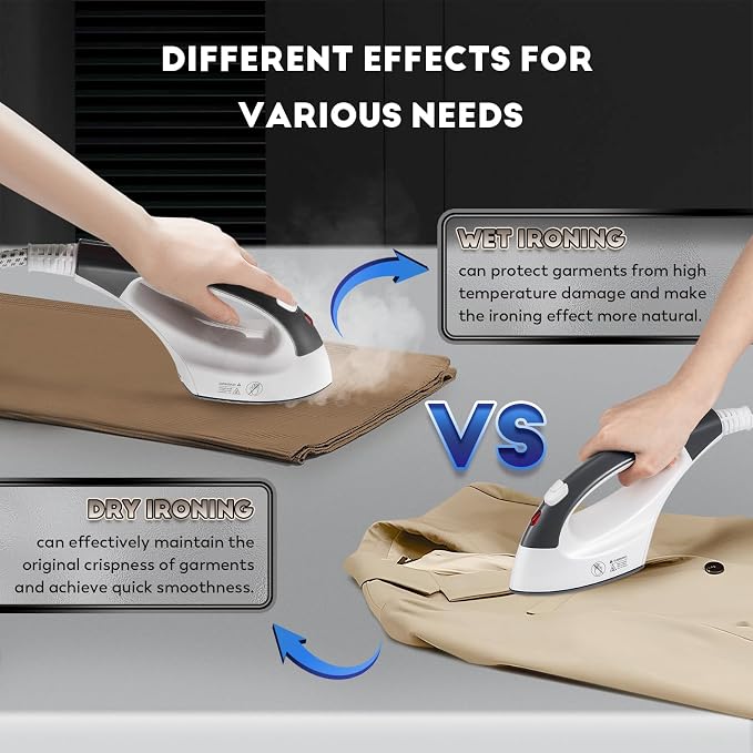 CGOLDENWALL Standing Garment Steamer for Clothes with Flat & Hanging Iron Options: Quick 25s Heat-Up for Continuous 1-Hour Powerful Steam, Including Ironing Board, Fabric Brush and Ironing Gloves