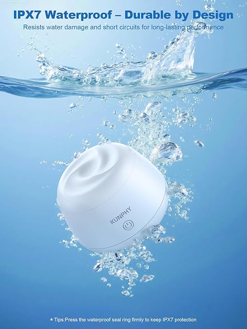 KUNPHY Ultrasonic Retainer Cleaner Machine, 48kHz Dental Cleaning Pod for Braces, Night Guard, Mouthguard, Toothbrush, Denture, Jewelry White