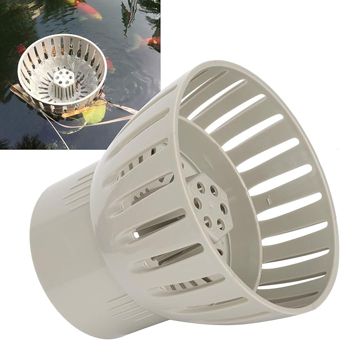 Pssopp Pool Skimmer Basket Plastic Swimming Pool Strainer Pool Filter Debris Leaf Collector Pond Cleaning Tool Pool Supplies Skimmers[90MM] Rakes, Skimmers, & Nets