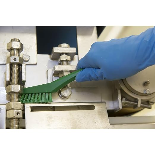 Vikan 44012 Brush,Detail,Stiff,9" x .5",PP/PBT,Green