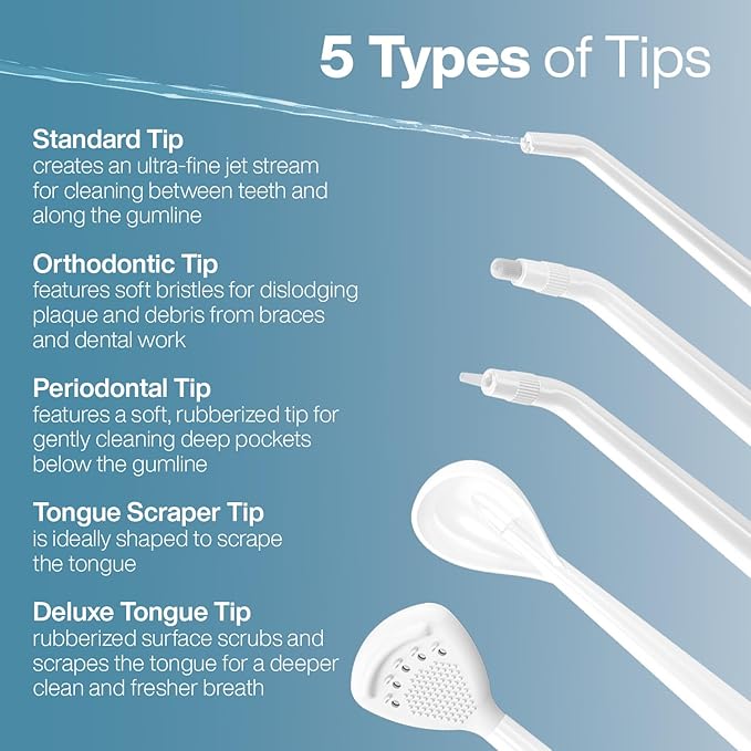 AquaSonic Aqua Flosser PRO - Rechargeable Electric Cordless Water Flosser for Teeth, Gums & Tongue - Waterproof Modern Design, 300ml Large Tank, 3 Modes, 6 Jet Tips, Deluxe Tongue Nozzle - Optic White