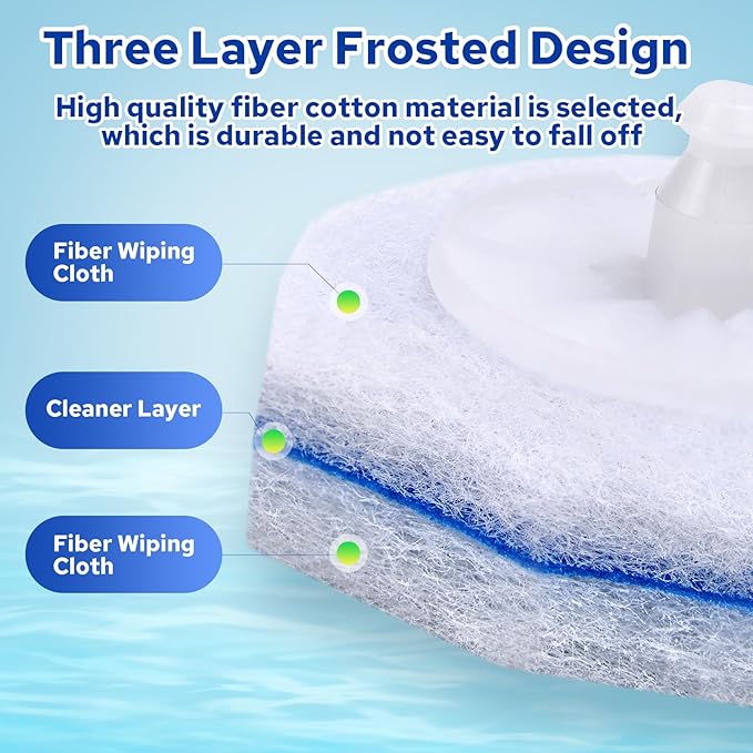Cecailin® 20pcs Disposable Toilet Brush. Toilet and Bathroom Cleaning. Disposable Toilet Bowl Cleaners. Toilet Brush Head. Compatible with Most Toilet Brushes