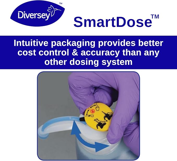 VIREX Diversey II 256 Disinfectant Cleaner SmartDose Conc, 1.4 L | One Step Cleaning, Fast Contact Time, Controls Odors, Cost Efficient 1:256 Dilution, Multi Surface Use