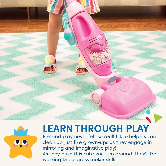 Battat – Play Circle – House Cleaning Set for Kids – Toy Vacuum – Hand Vacuum for Toddlers – Pretend Play – 3+ Years